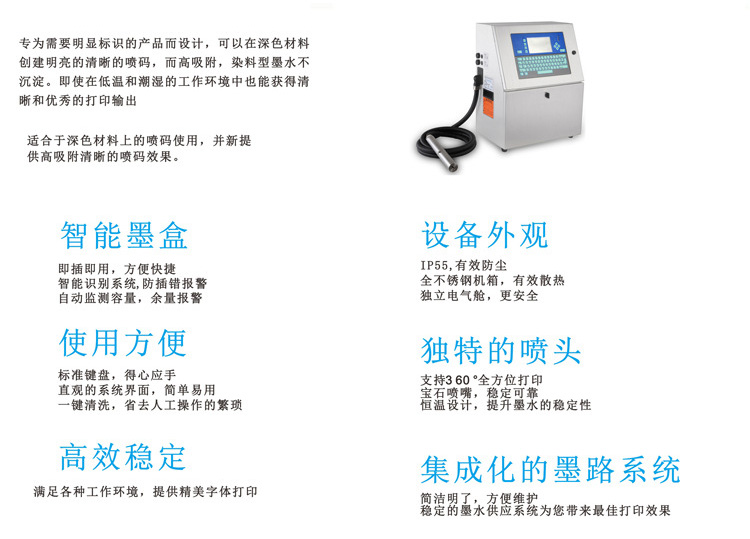 威领YST-1000小字符喷码机设计介绍